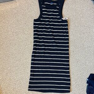 Old Navy Navy and White Striped Top